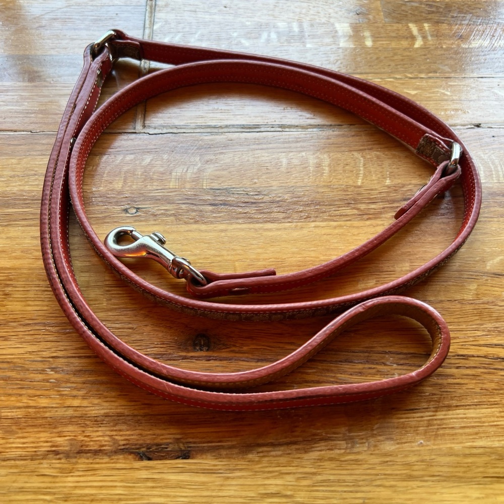 Premium Red Leather Dog Leash